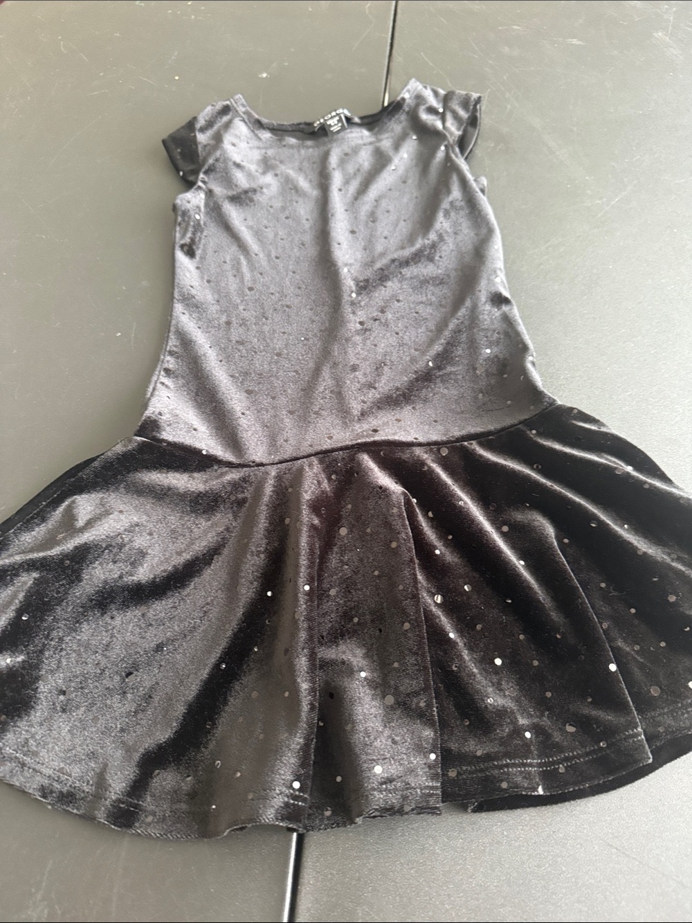 George Black Velvet Sparkle Twirl Dress